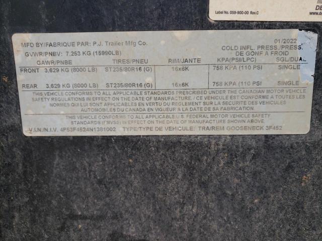 Aukcja sprzedaży 2022 Pj Trailers, vin: 4P53F4524N1381002, numer aukcji: 87188094