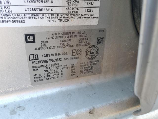 Продаж на аукціоні авто 2015 Chevrolet Silverado, vin: 1GC1KVE89FF569882, номер лоту: 42769295