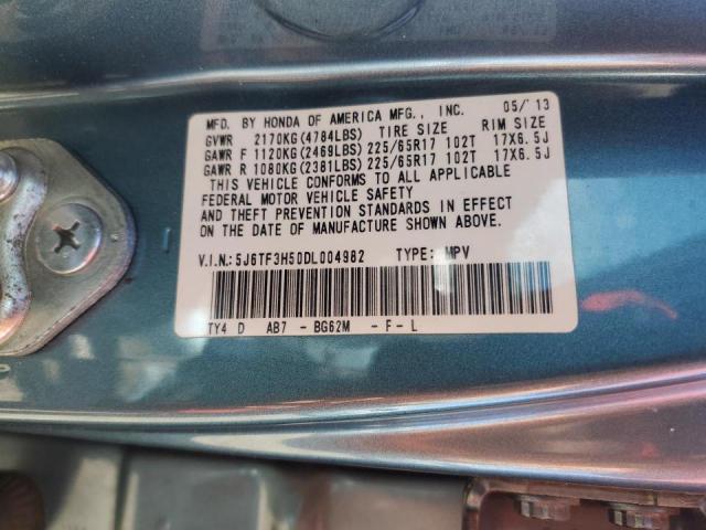 2013 Honda Crosstour მანქანა იყიდება აუქციონზე, vin: 5J6TF3H50DL004982, აუქციონის ნომერი: 88291345
