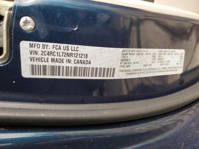 2022 Chrysler Pacifica მანქანა იყიდება აუქციონზე, vin: 2C4RC1L72NR121218, აუქციონის ნომერი: 42338685