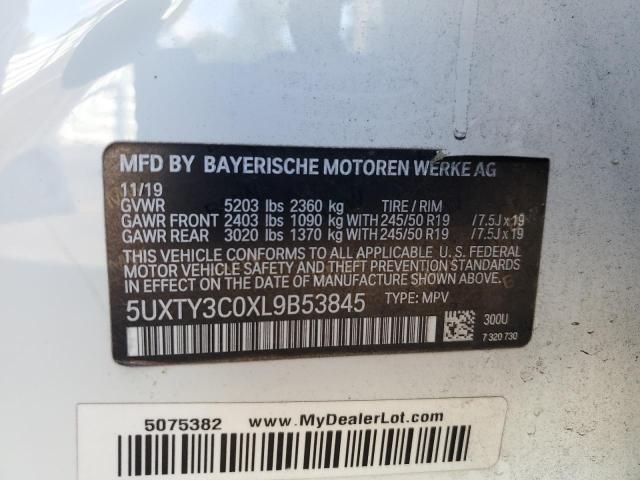Aukcja sprzedaży 2020 Bmw X3, vin: 5UXTY3C0XL9B53845, numer aukcji: 88766875