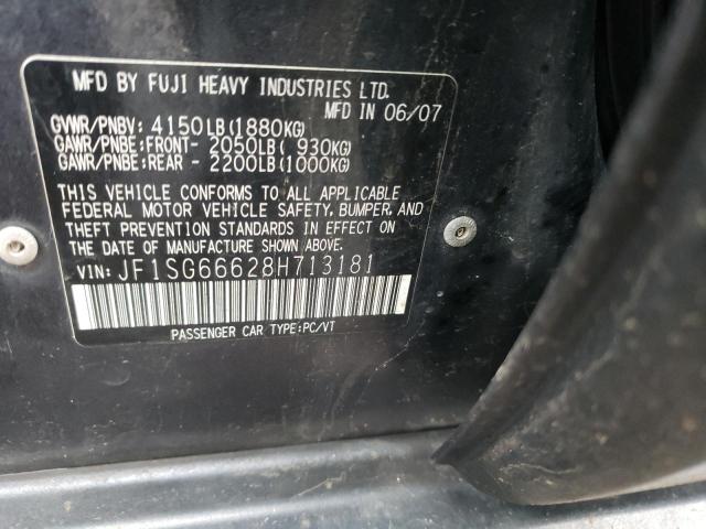 2008 Subaru Forester მანქანა იყიდება აუქციონზე, vin: JF1SG66628H713181, აუქციონის ნომერი: 87317594
