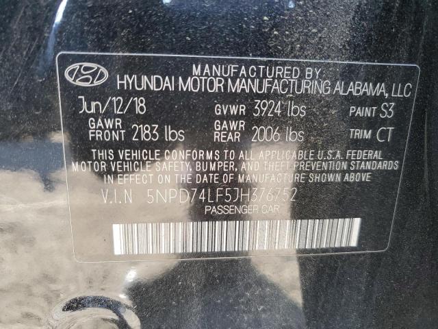2018 Hyundai Elantra Se მანქანა იყიდება აუქციონზე, vin: 5NPD74LF5JH376752, აუქციონის ნომერი: 41726115
