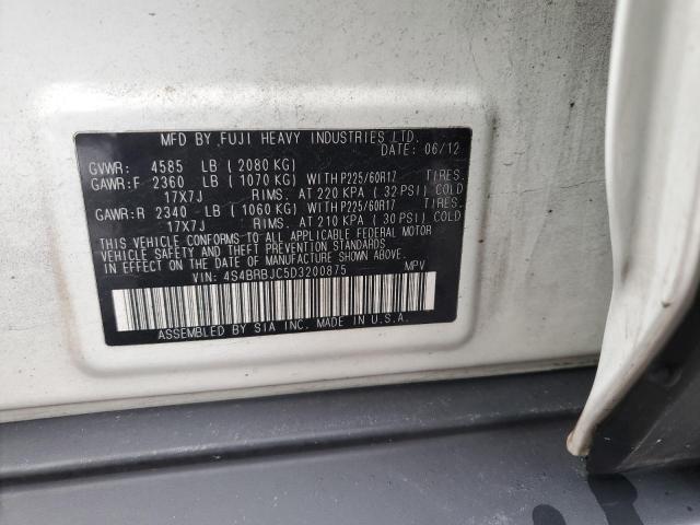 Aukcja sprzedaży 2013 Subaru Outback Li, vin: 4S4BRBJC5D3200875, numer aukcji: 89300355