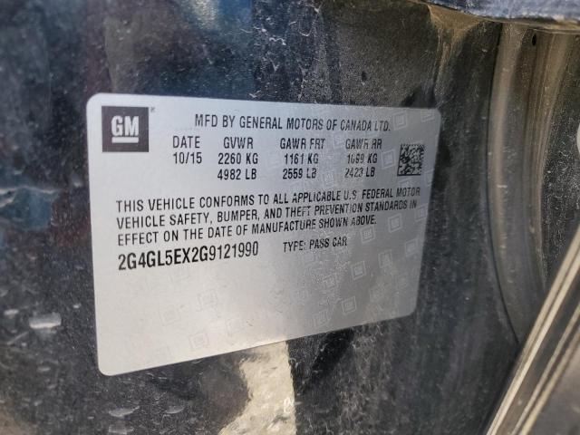 41855645 :رقم المزاد ، 2G4GL5EX2G9121990 vin ، 2016 Buick Regal مزاد بيع