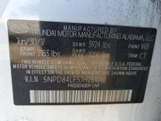2018 Hyundai Elantra Se მანქანა იყიდება აუქციონზე, vin: 5NPD84LF5JH251019, აუქციონის ნომერი: 43694365