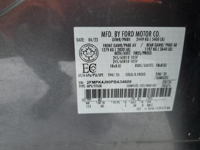 Продаж на аукціоні авто 2023 Ford Edge, vin: 2FMPK4J90PBA34909, номер лоту: 42374725