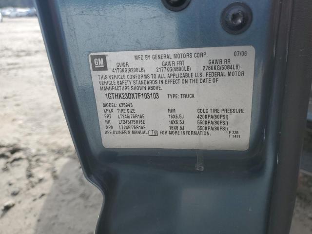 Продаж на аукціоні авто 2007 Gmc Sierra, vin: 1GTHK23DX7F103103, номер лоту: 43161595