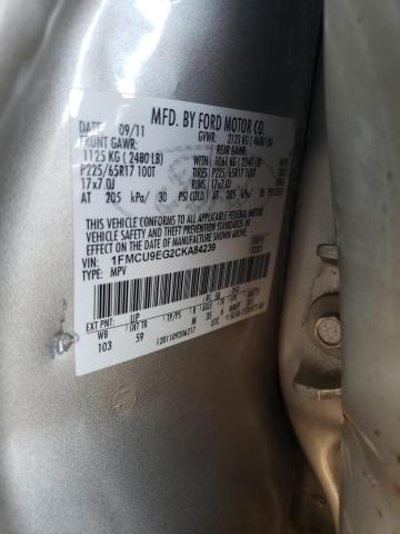 42810415 :رقم المزاد ، 1FMCU9EG2CKA84239 vin ، 2012 Ford Escape Lim مزاد بيع