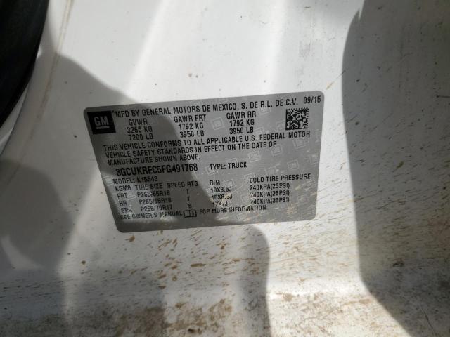 42709795 :رقم المزاد ، 3GCUKREC5FG491768 vin ، 2015 Chevrolet Silverado مزاد بيع