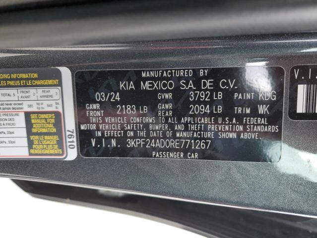 Продаж на аукціоні авто 2024 Kia Forte Lx, vin: 3KPF24AD0RE771267, номер лоту: 42427245