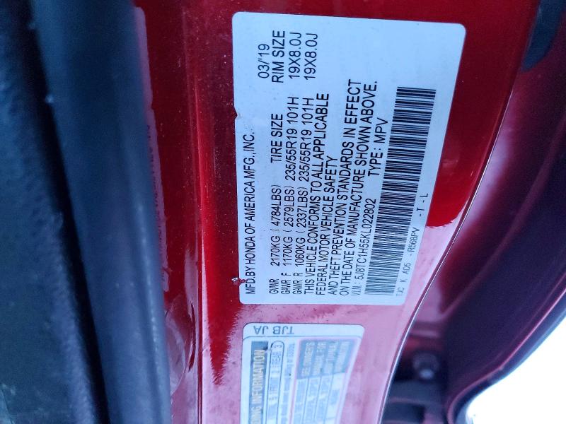 Aukcja sprzedaży 2019 Acura Rdx, vin: 5J8TC1H55KL022802, numer aukcji: 73373535