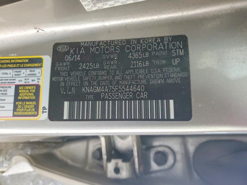 Продажа на аукционе авто 2015 Kia Optima, vin: KNAGM4A75F5544640, номер лота: 74995875