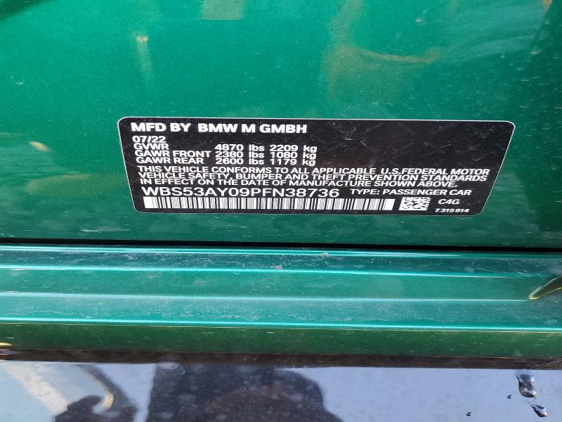 Aukcja sprzedaży 2023 Bmw M3, vin: WBS53AY09PFN38736, numer aukcji: 73539775