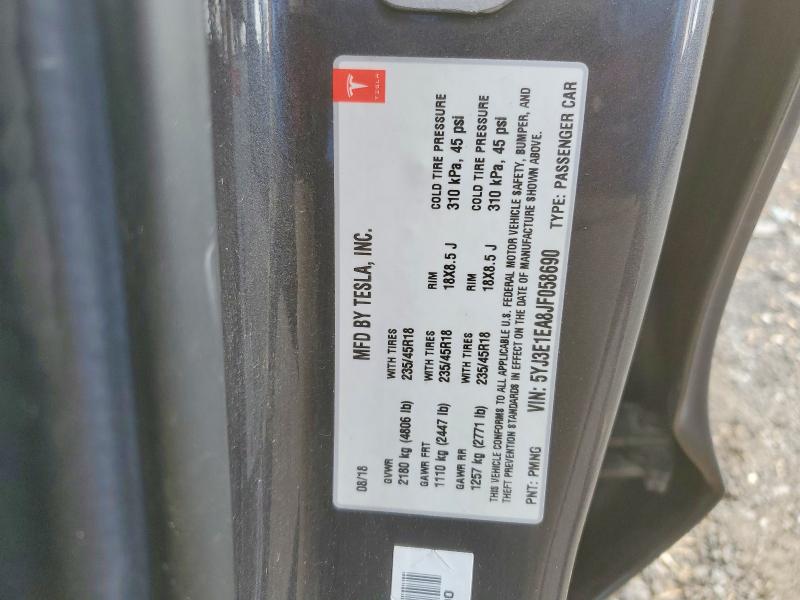Продажа на аукционе авто 2018 Tesla Model 3, vin: 5YJ3E1EA8JF058690, номер лота: 73315675