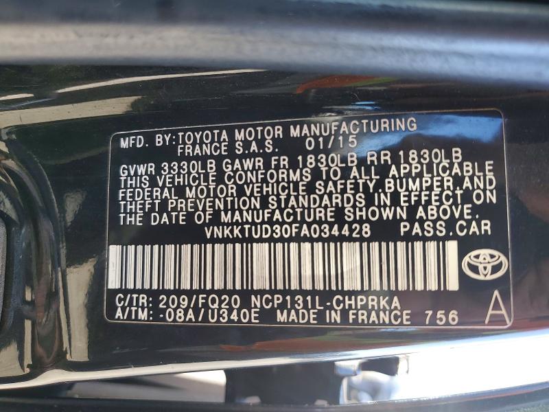 Продажа на аукционе авто 2015 Toyota Yaris, vin: VNKKTUD30FA034428, номер лота: 75093375