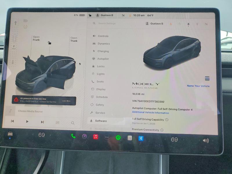 Продажа на аукционе авто 2026 Tesla Model Y, vin: 7SAYGDED1TF383392, номер лота: 98490415