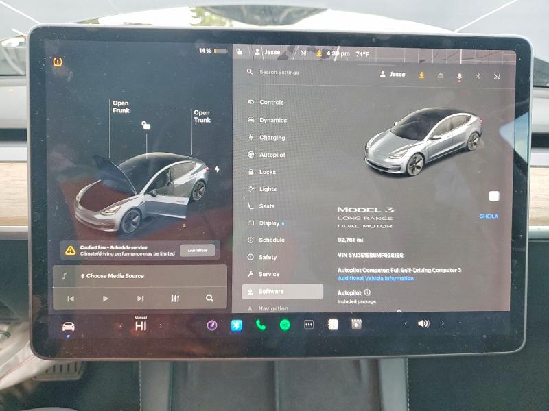 Продажа на аукционе авто 2021 Tesla Model 3, vin: 5YJ3E1EB8MF938186, номер лота: 73948525