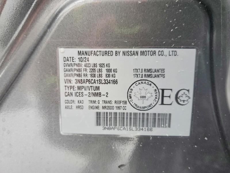 Aukcja sprzedaży 2025 Nissan Kicks, vin: 3N8AP6CA1SL334166, numer aukcji: 99267965