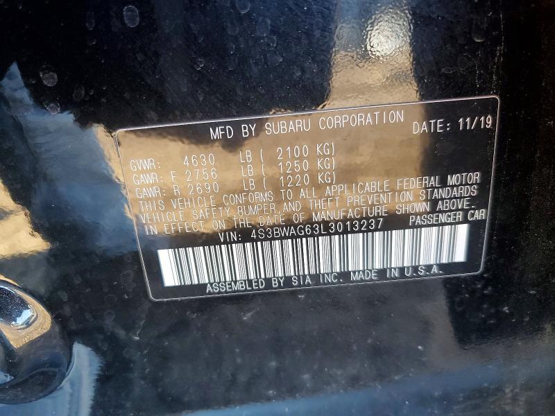 Aukcja sprzedaży 2020 Subaru Legacy, vin: 4S3BWAG63L3013237, numer aukcji: 73294935