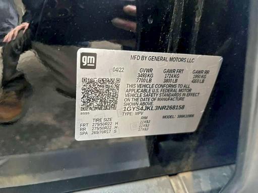 2022 Cadillac Escalade E მანქანა იყიდება აუქციონზე, vin: 1GYS4JKL3NR268158, აუქციონის ნომერი: 73653185