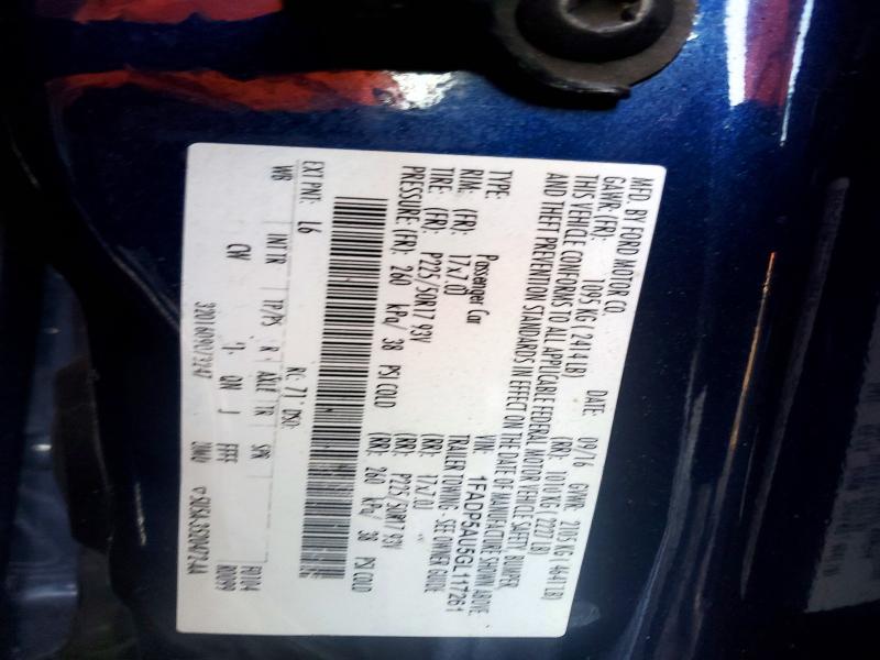 97850975 :رقم المزاد ، 1FADP5AU5GL117261 vin ، 2016 Ford C-max مزاد بيع