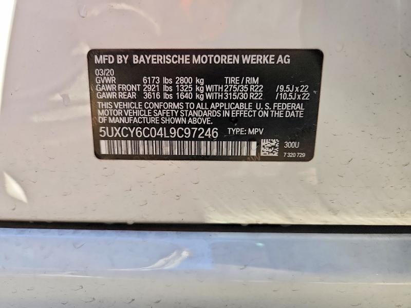 Продажа на аукционе авто 2020 Bmw X6, vin: 5UXCY6C04L9C97246, номер лота: 72834745