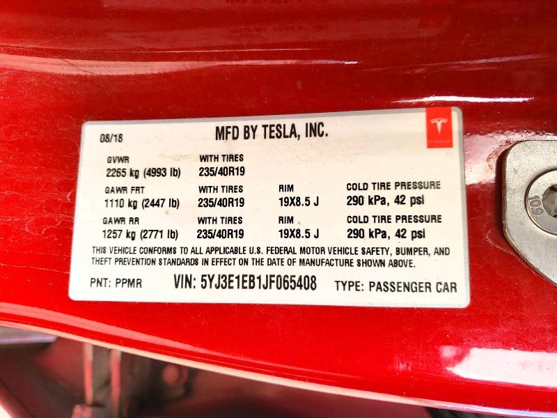 Aukcja sprzedaży 2018 Tesla Model 3, vin: 5YJ3E1EB1JF065408, numer aukcji: 99132235