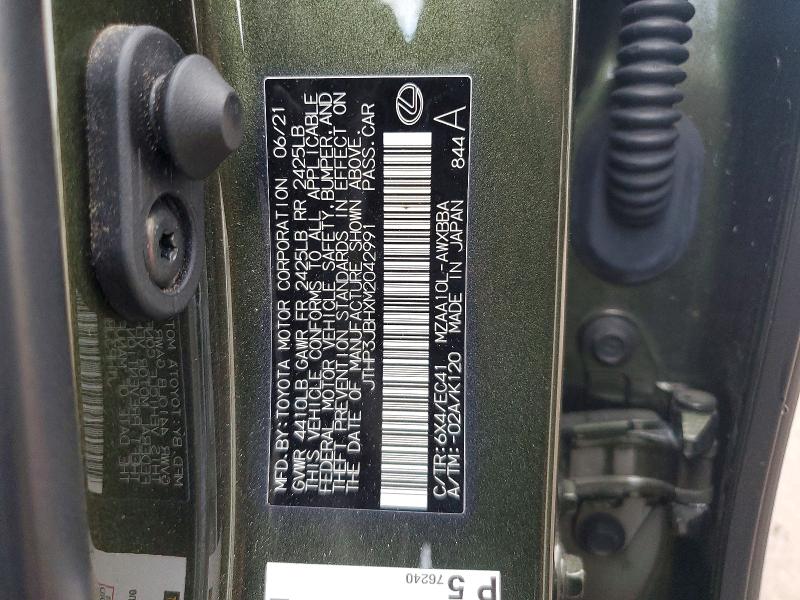 Aukcja sprzedaży 2021 Lexus Ux, vin: JTHP3JBHXM2042991, numer aukcji: 97429605