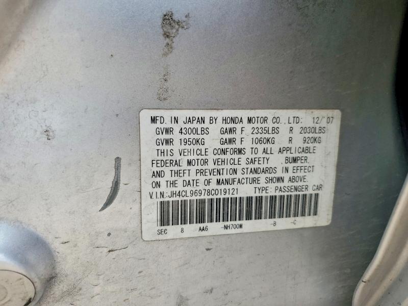 Продаж на аукціоні авто 2008 Acura Tsx, vin: JH4CL96978C019121, номер лоту: 95583305