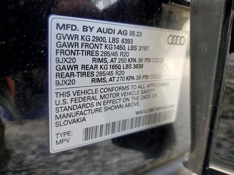 Продажа на аукционе авто 2023 Audi Q7, vin: WA1LCBF70PD023344, номер лота: 74654265