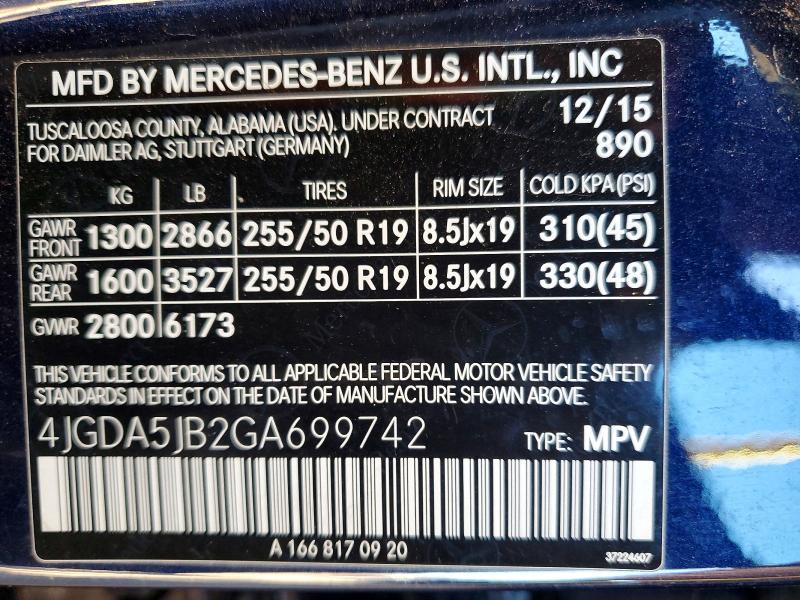 Продажа на аукционе авто 2016 Mercedes-benz Gle 350, vin: 4JGDA5JB2GA699742, номер лота: 72811285