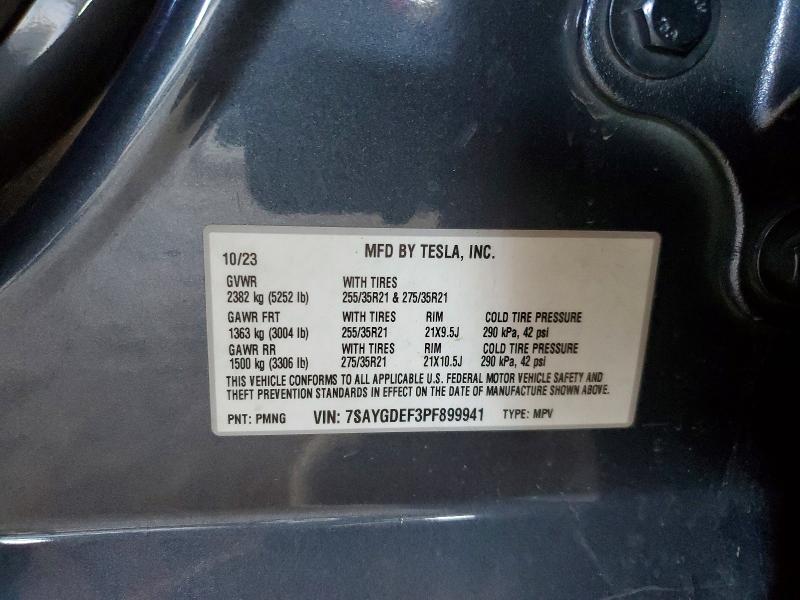 Aukcja sprzedaży 2023 Tesla Model Y, vin: 7SAYGDEF3PF899941, numer aukcji: 72456255