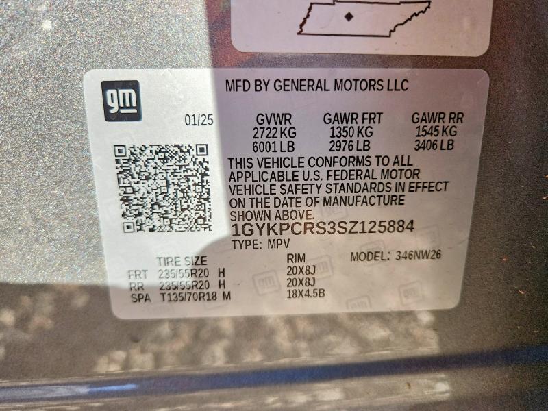 Продажа на аукционе авто 2025 Cadillac Xt6, vin: 1GYKPCRS3SZ125884, номер лота: 73865425