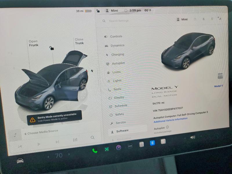 Продажа на аукционе авто 2023 Tesla Model Y, vin: 7SAYGDEE6PA117037, номер лота: 73966275