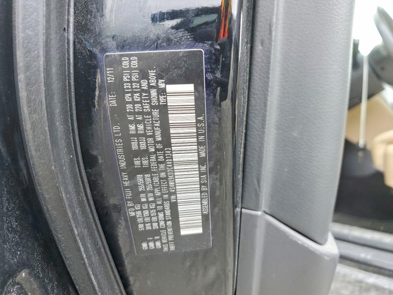 74408945 :رقم المزاد ، 4S4WX9KD2C4401343 vin ، 2012 Subaru Tribeca مزاد بيع