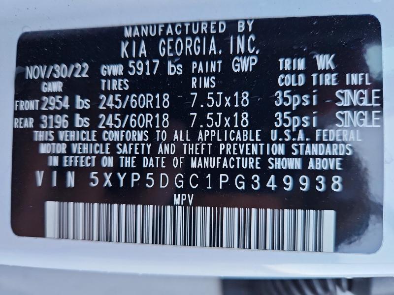 Aukcja sprzedaży 2023 Kia Telluride, vin: 5XYP5DGC1PG349938, numer aukcji: 97884525