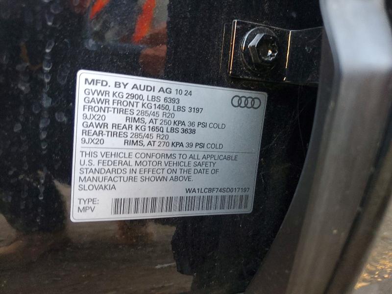 Продаж на аукціоні авто 2025 Audi Q7, vin: WA1LCBF74SD017197, номер лоту: 75485575