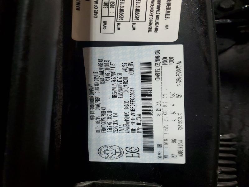 74165435 :رقم المزاد ، 1FTFW1EF0FFC55037 vin ، 2015 Ford F150 مزاد بيع