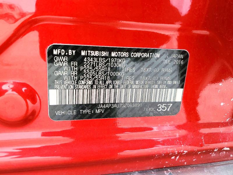 Aukcja sprzedaży 2016 Mitsubishi Outlander Sport, vin: JA4AP3AU7GZ063891, numer aukcji: 98159255