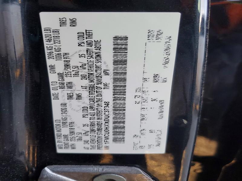 74876045 :رقم المزاد ، 1FMCU0HXXDUC37348 vin ، 2013 Ford Escape مزاد بيع