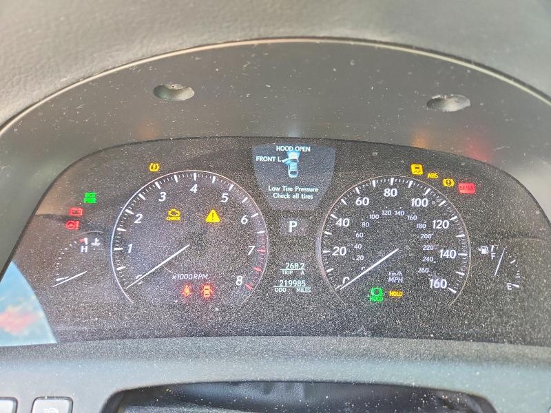 2009 Lexus Ls მანქანა იყიდება აუქციონზე, vin: JTHBL46F895090841, აუქციონის ნომერი: 72943965