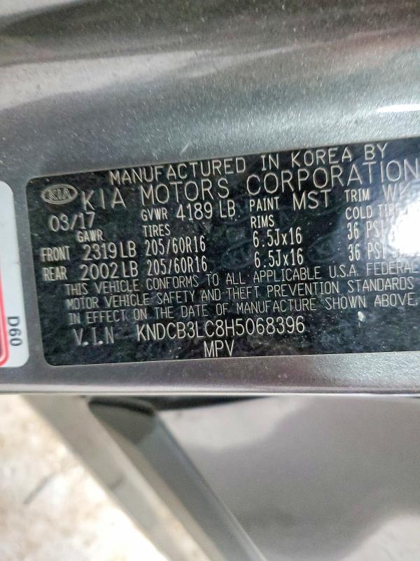 2017 Kia Niro მანქანა იყიდება აუქციონზე, vin: KNDCB3LC8H5068396, აუქციონის ნომერი: 72124785