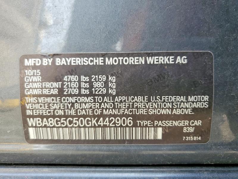 2016 Bmw 328 მანქანა იყიდება აუქციონზე, vin: WBA8G5C50GK442906, აუქციონის ნომერი: 75196125