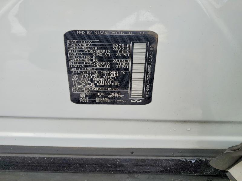 Aukcja sprzedaży 2024 Infiniti Qx50, vin: 3PCAJ5BB3RF105708, numer aukcji: 72154235