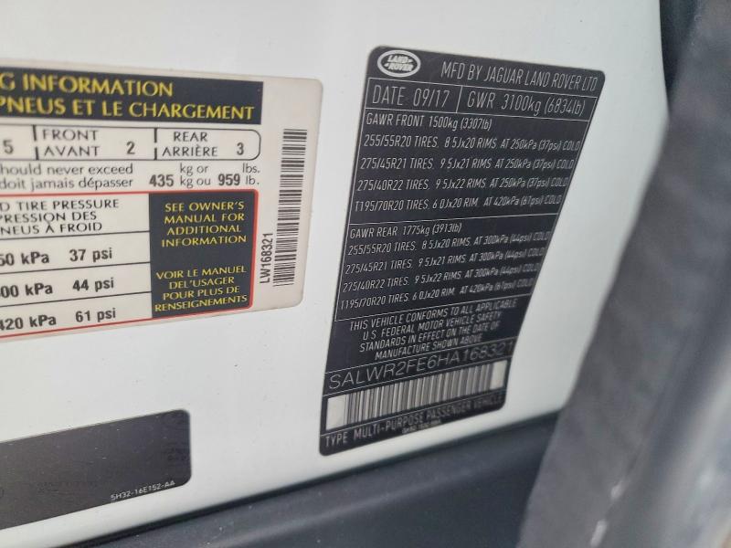Продаж на аукціоні авто 2017 Land Rover Range Rover Sport Sc, vin: SALWR2FE6HA168321, номер лоту: 74337595