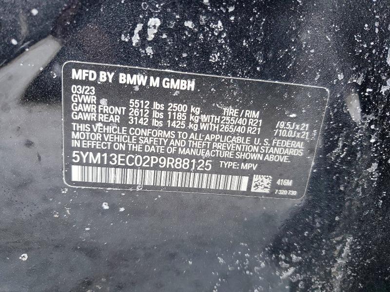 Продаж на аукціоні авто 2023 Bmw X3, vin: 5YM13EC02P9R88125, номер лоту: 73764635