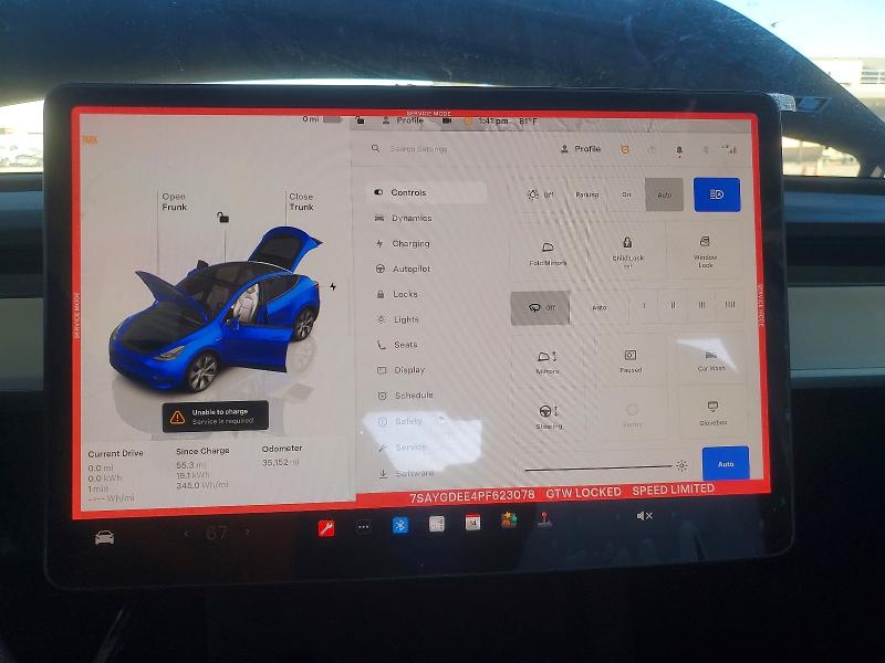 Aukcja sprzedaży 2023 Tesla Model Y, vin: 7SAYGDEE4PF623078, numer aukcji: 72468915
