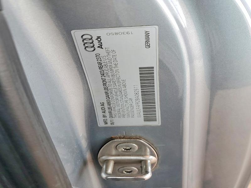 Aukcja sprzedaży 2011 Audi A5, vin: WAULFAFR2BA082511, numer aukcji: 99303965