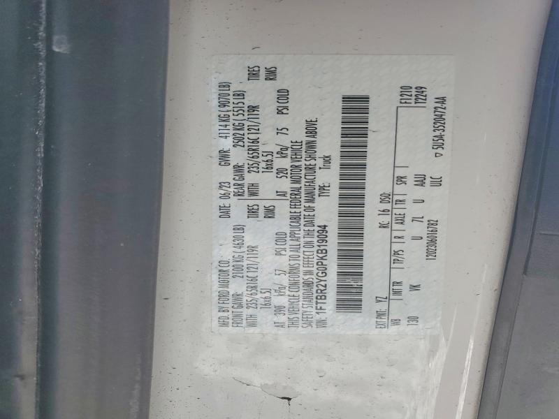 Aukcja sprzedaży 2023 Ford Transit, vin: 1FTBR2YG0PKB19094, numer aukcji: 47295716